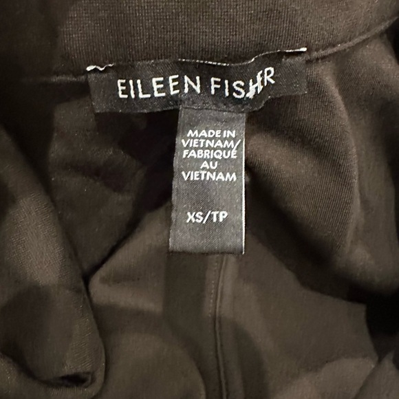 Eileen Fisher Dark Olive Notched Lapel Ponte Open Front Sustainable Blazer XS - Picture 6 of 8